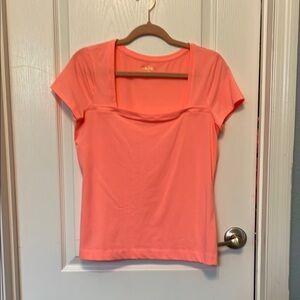 Lilly Pulitzer Vibrant coral  Short Sleeve Blouse
